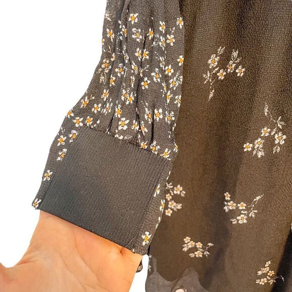 Tibi Lila Florence Mini Dress Black Floral 4 - Picture 8 of 11